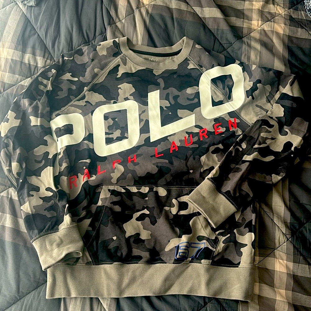 Kids- POLO Crewneck Camo Sweatshirt